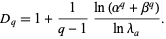  D_q=1+1/(q-1)(ln(alpha^q+beta^q))/(lnlambda_a). 