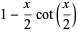 1-x/2cot(x/2)