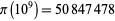 pi(10^9)=50847478