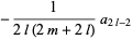 -1/(2l(2m+2l))a_(2l-2)
