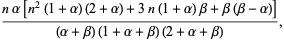 (nalpha[n^2(1+alpha)(2+alpha)+3n(1+alpha)beta+beta(beta-alpha)])/((alpha+beta)(1+alpha+beta)(2+alpha+beta)),