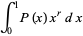 int_0^1P(x)x^rdx