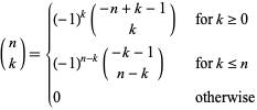 Binomial Coefficient From Wolfram Mathworld