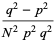 (q^2-p^2)/(N^2p^2q^2)