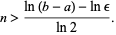  n>(ln(b-a)-lnepsilon)/(ln2). 