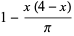 1-(x(4-x))/pi