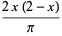 (2x(2-x))/pi