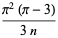 (pi^2(pi-3))/(3n)