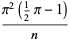 (pi^2(1/2pi-1))/n