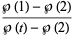 (P(1)-P(2))/(P(t)-P(2))