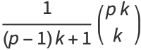 1/((p-1)k+1)(pk; k)