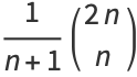 1/(n+1)(2n; n)