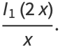 (I_1(2x))/x.