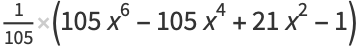 1/(105)(105x^6-105x^4+21x^2-1)