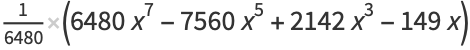1/(6480)(6480x^7-7560x^5+2142x^3-149x)
