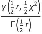 (gamma(1/2r,1/2chi^2))/(Gamma(1/2r))