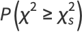 P(chi^2>=chi_s^2)