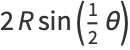 2Rsin(1/2theta)