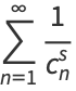 suma_(n=1)^(infty)1/(c_n^s)
