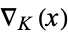 del _K(x)