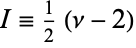 I=1/2(nu-2)