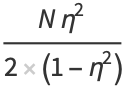 (Neta^2)/(2(1-eta^2))