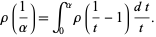  rho(1/alpha)=int_0^alpharho(1/t-1)(dt)/t. 