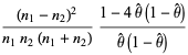 ((n_1-n_2)^2)/(n_1n_2(n_1+n_2))(1-4theta^^(1-theta^^))/(theta^^(1-theta^^))