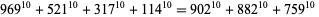 969^(10)+521^(10)+317^(10)+114^(10)=902^(10)+882^(10)+759^(10) 