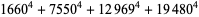 1660^4+7550^4+12969^4+19480^4