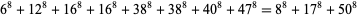  6^8+12^8+16^8+16^8+38^8+38^8+40^8+47^8=8^8+17^8+50^8 