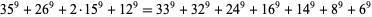  35^9+26^9+2·15^9+12^9=33^9+32^9+24^9+16^9+14^9+8^9+6^9 