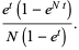 (e^t(1-e^(Nt)))/(N(1-e^t)).