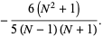 -(6(N^2+1))/(5(N-1)(N+1)).