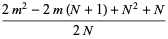 (2m^2-2m(N+1)+N^2+N)/(2N)