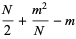 N/2+(m^2)/N-m