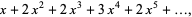 x+2x^2+2x^3+3x^4+2x^5+...,