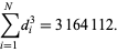 sum_(i=1)^(N)d_i^3=3164112.