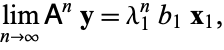  lim_(n-infty)A^ny=lambda_1^nb_1x_1 が成り立つ。 