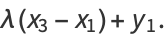 lambda(x_3-x_1)+y_1.