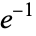 e^(-1)