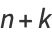 n+k