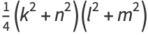 1/4(k^2+n^2)(l^2+m^2)