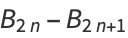 B_(2n)-B_(2n+1)