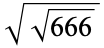 sqrt(sqrt(666))