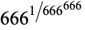 666^(1/666^(666))