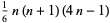 1/6n(n+1)(4n-1)