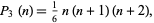  P_3(n)=1/6n(n+1)(n+2), 