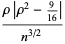 (rho|rho^2-9/(16)|)/(n^(3/2))