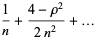 1/n+(4-rho^2)/(2n^2)+...